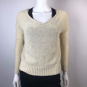 Sparkle & Fade Anthropologie Cage Back Sweater